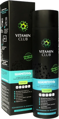 Vitamin Club Шампунь з піритіоном цинку та вітамінним комплексом, 250 мл