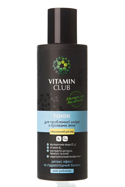 Vitamin Club Тонік для проблемної шкіри з проявами акне, 150 мл