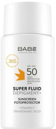 Babe Sun Сонцезахисний супер-флюїд депігментат + Вітамін С (SPF50+), 50 мл