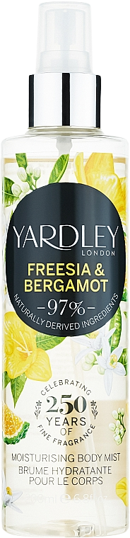 Yardley Парфум-спрей для тіла-вол. Freesia & Bergamot, 200 мл