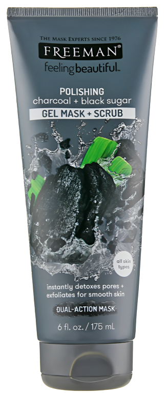 Freeman Розгладжувальна маска для обличчя Вугілля і Чорний цукор, 175 мл