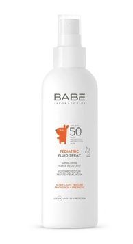 Babe Флюїд-спрей з пантенолом та прбіотиком дитячий (SPF50), 200 мл