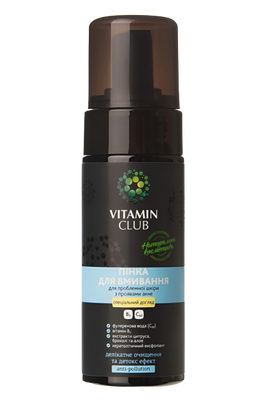 Vitamin Club Пінка для вмивання для проблемної шкіри з проявами акне, 150 мл