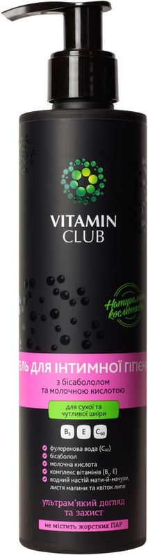 Vitamin Club Гель для інтимної гігієни з бісабололом, 250 мл