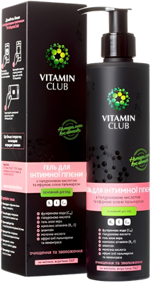 Vitamin Club Гель для інтимноі гігієни з гіалуроновою кислотою, 250 мл