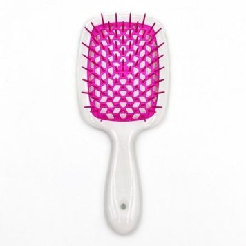 Janeke Superbrush Small щітка для волосся, біла + малина