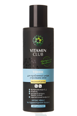Vitamin Club Тонік для проблемної шкіри з проявами акне, 150 мл