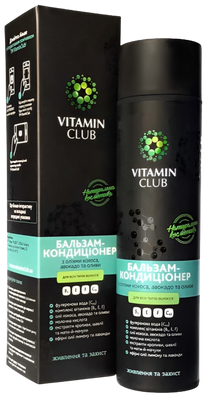 Vitamin Club Бальзам-кондиціонер з оліями кокоса та авокадо, 250 мл