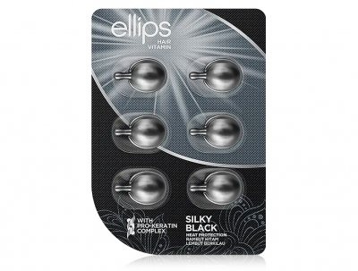 Ellips Вітаміни для волосся Silky Black (6*1мл), 6*1 мл