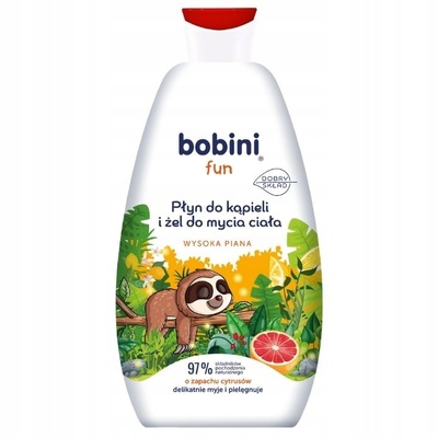 Bobini Fun 2в1 для купання з ароматом Цитруса, 500 мл