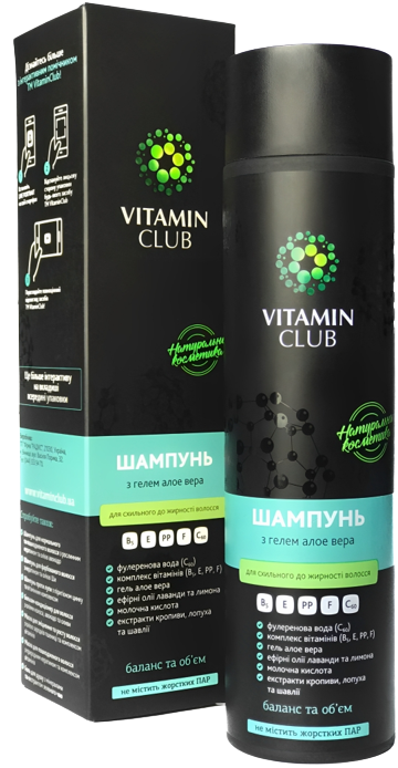 Vitamin Club Шампунь з гелем алое вера, 250 мл